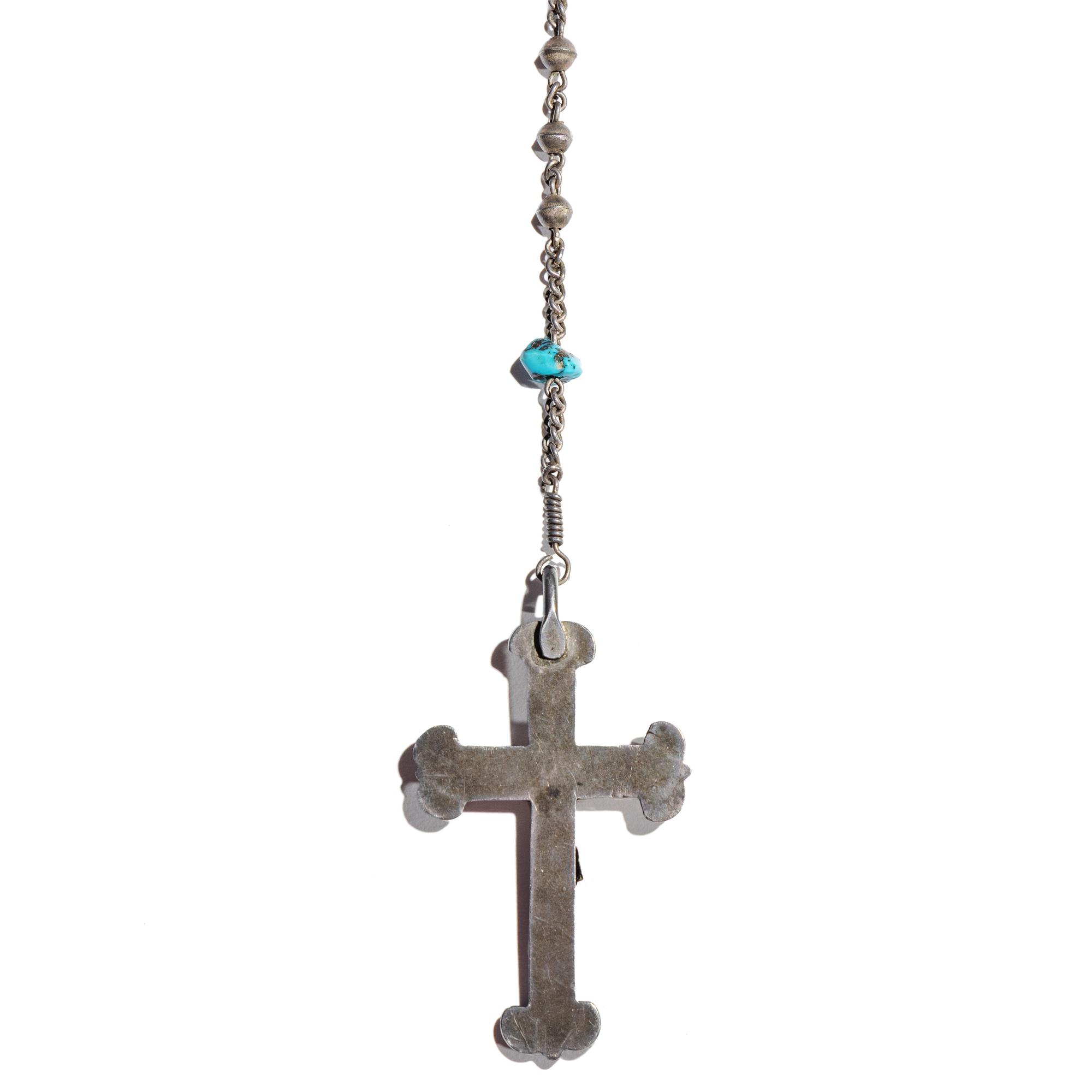 Navajo Silver and Turquoise Rosary