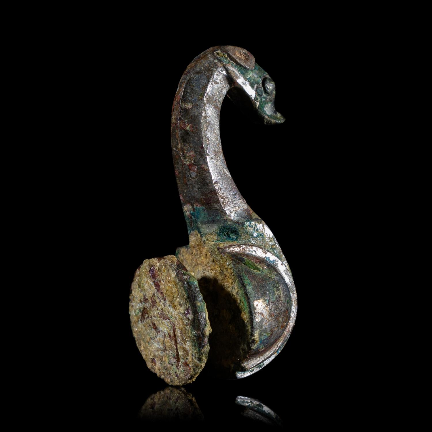 Three Chinese Metal Garment Hooks, Warring State Period-Han Dynasty 戰國-漢 帶 鉤 三件