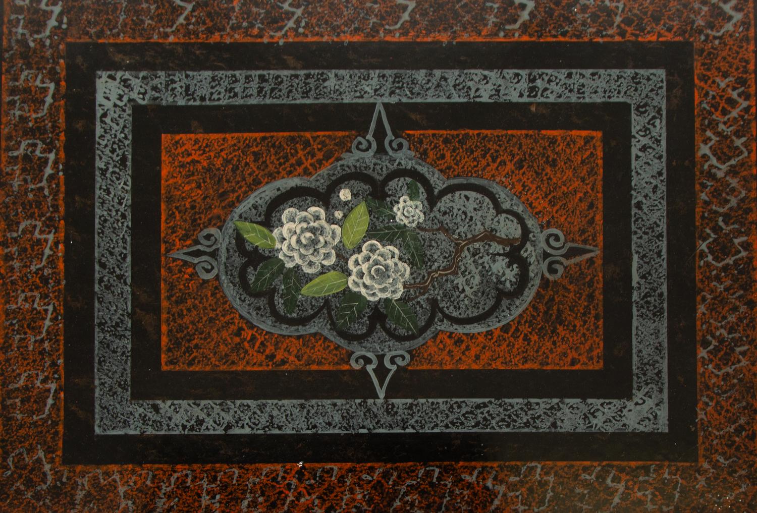 An English Lacquer and Bamboo Side Table