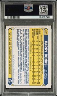 A 1987 Barry Bonds O-Pee-Chee Rookie Baseball Card No. 320 (PSA 9 MINT)
