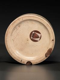 A Rare Transfer Printed Porcelain Perfumed Bear Grease Pot Lid and Base