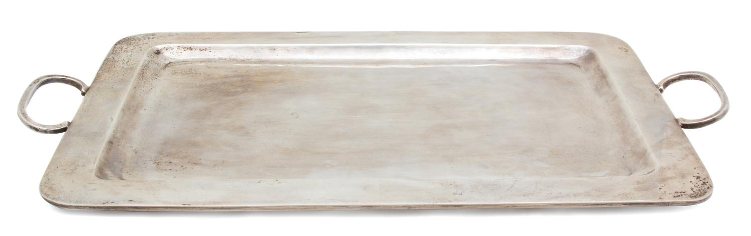 A Mexican Silver Two-Handle Serving Tray, ,