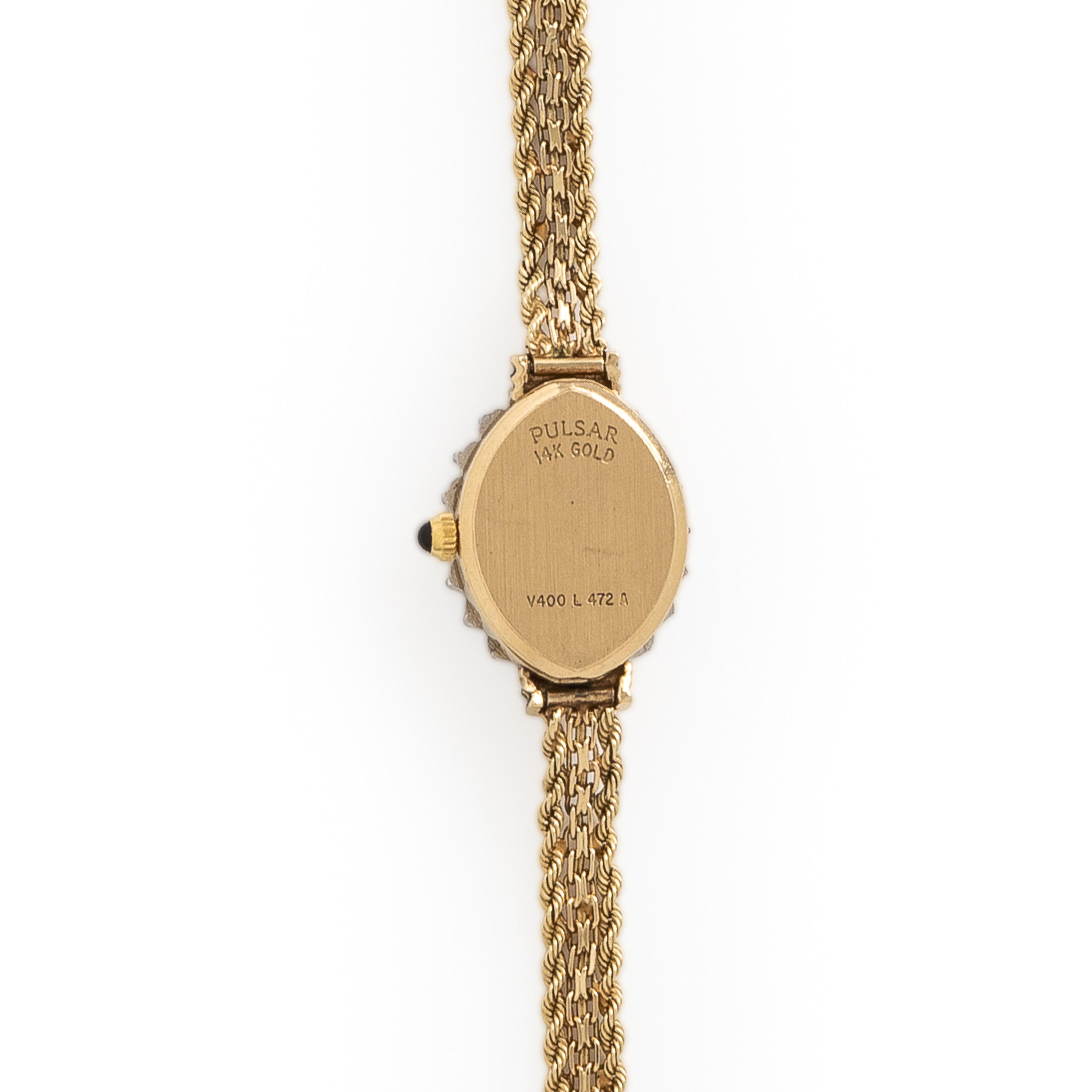 Pulsar, 14K Yellow Gold and Diamond Watch
