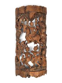 A Thai Pierce-Carved Wood Panel — 20TH CENTURY