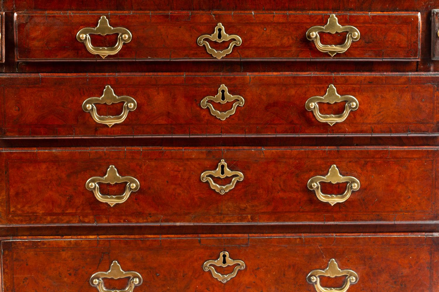 A George II Walnut Slant-Front Desk