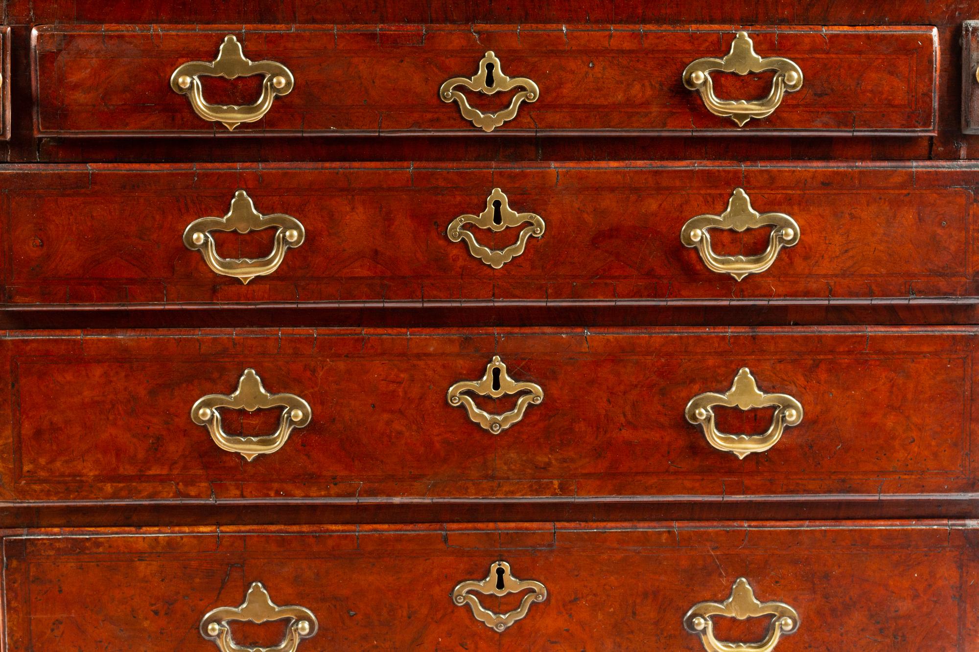 A George II Walnut Slant-Front Desk