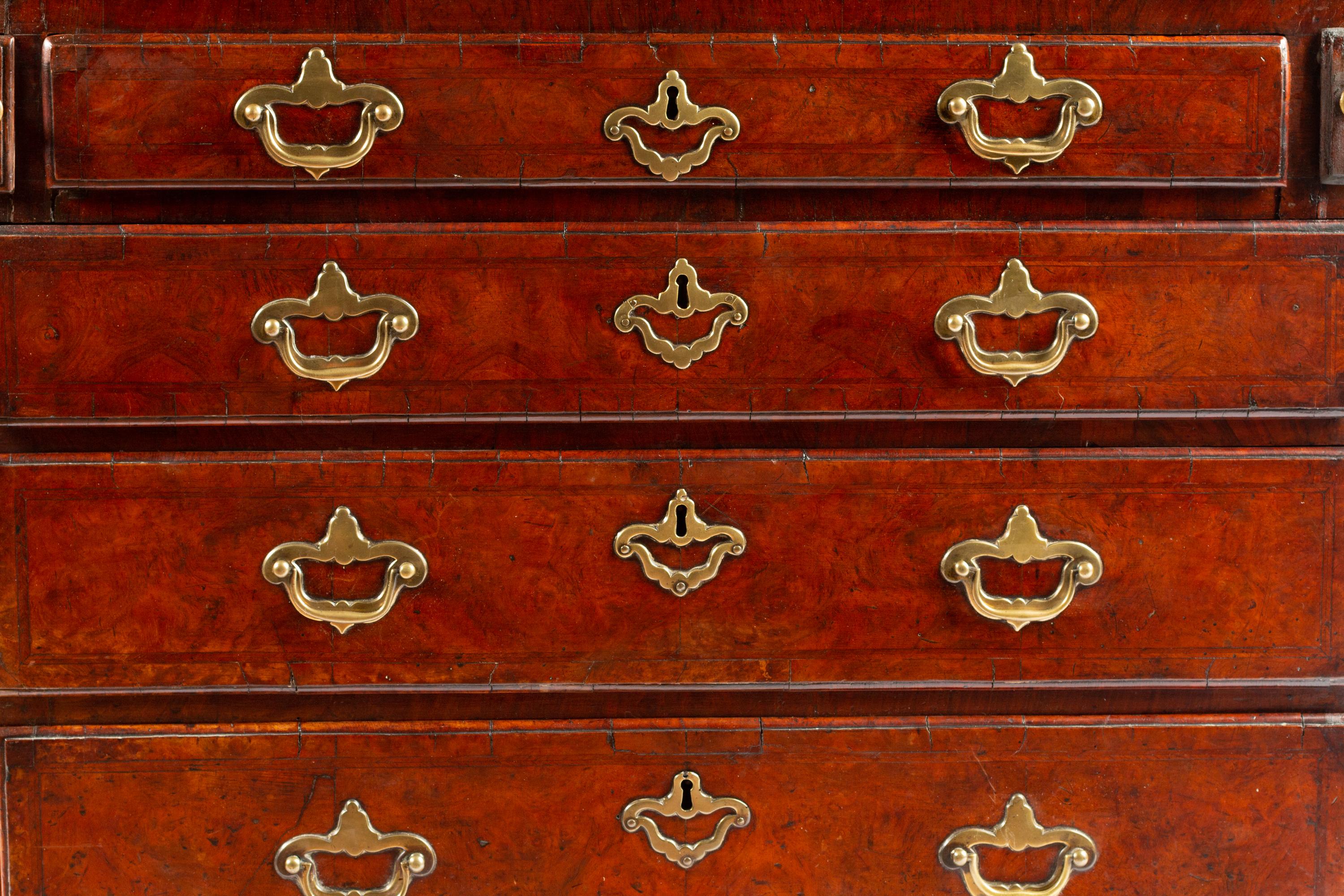 A George II Walnut Slant-Front Desk