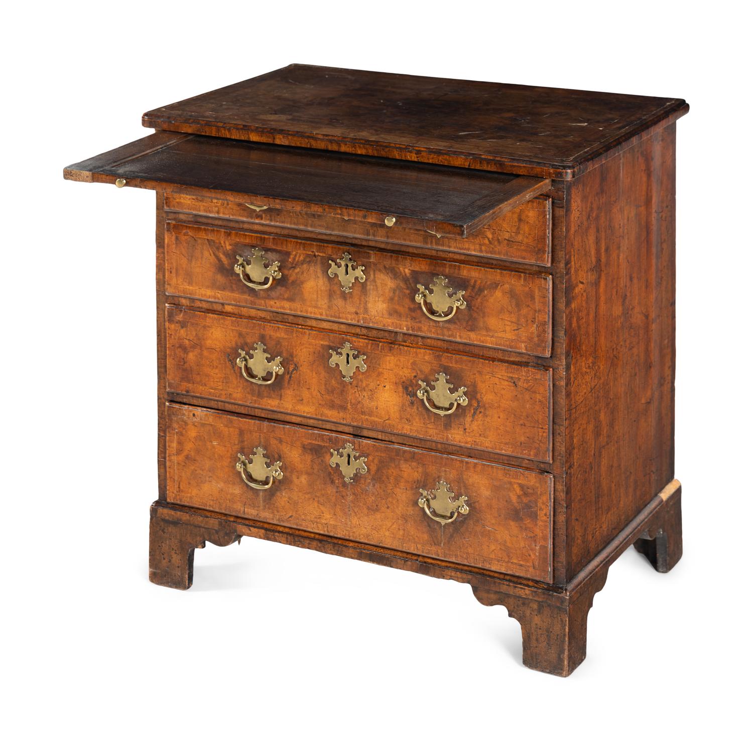 A George II Walnut Chest of Drawers