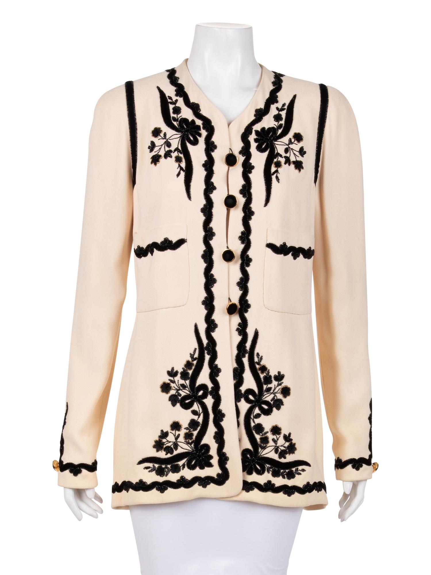 Chanel Embellished Crepe Jacket, 1980-90s