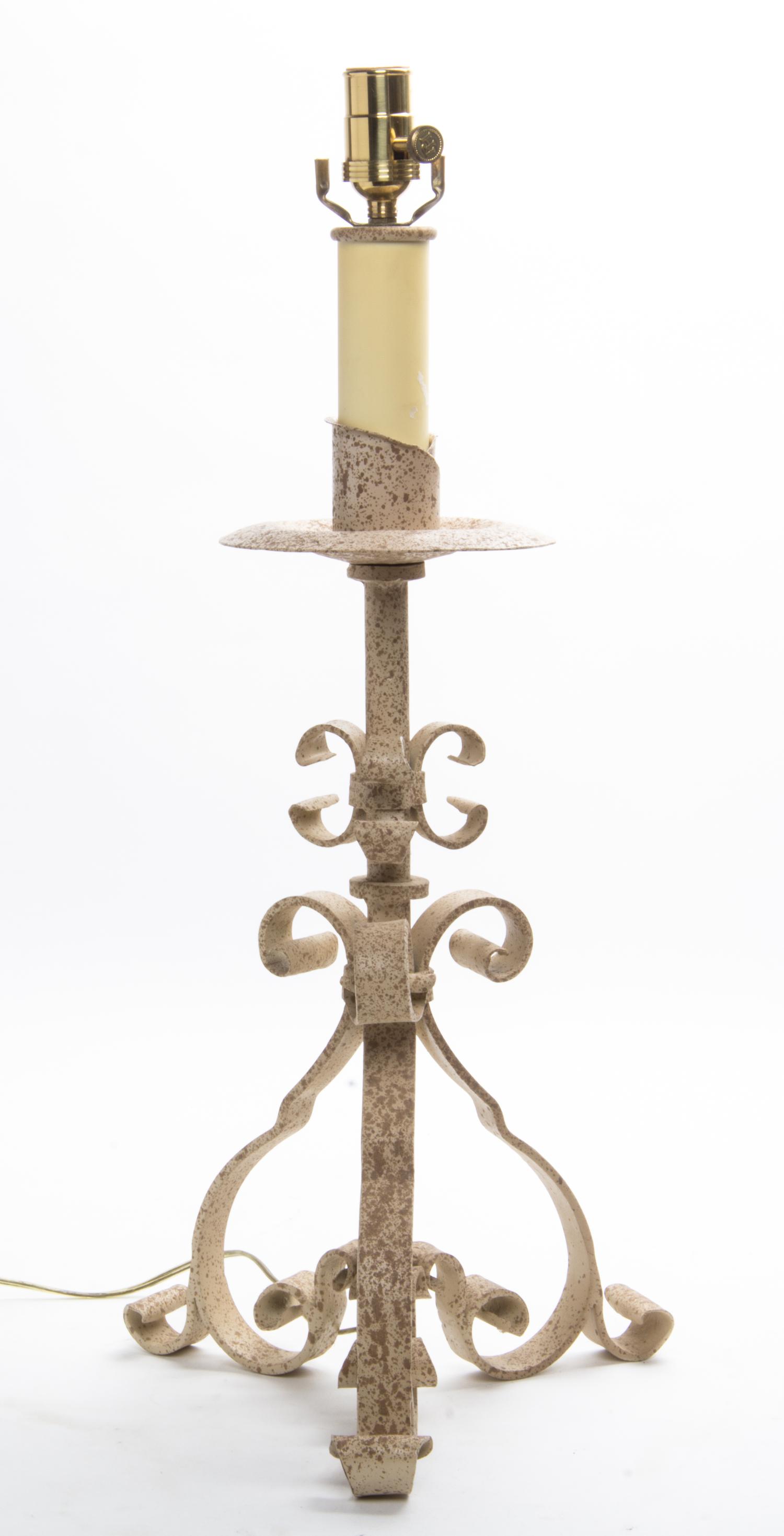 A Painted Wrought Iron Pricket Stick Height 21 1/2 inches. — SECOND HALF 20TH CENTURY