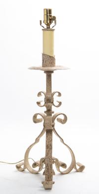 A Painted Wrought Iron Pricket Stick Height 21 1/2 inches. — SECOND HALF 20TH CENTURY