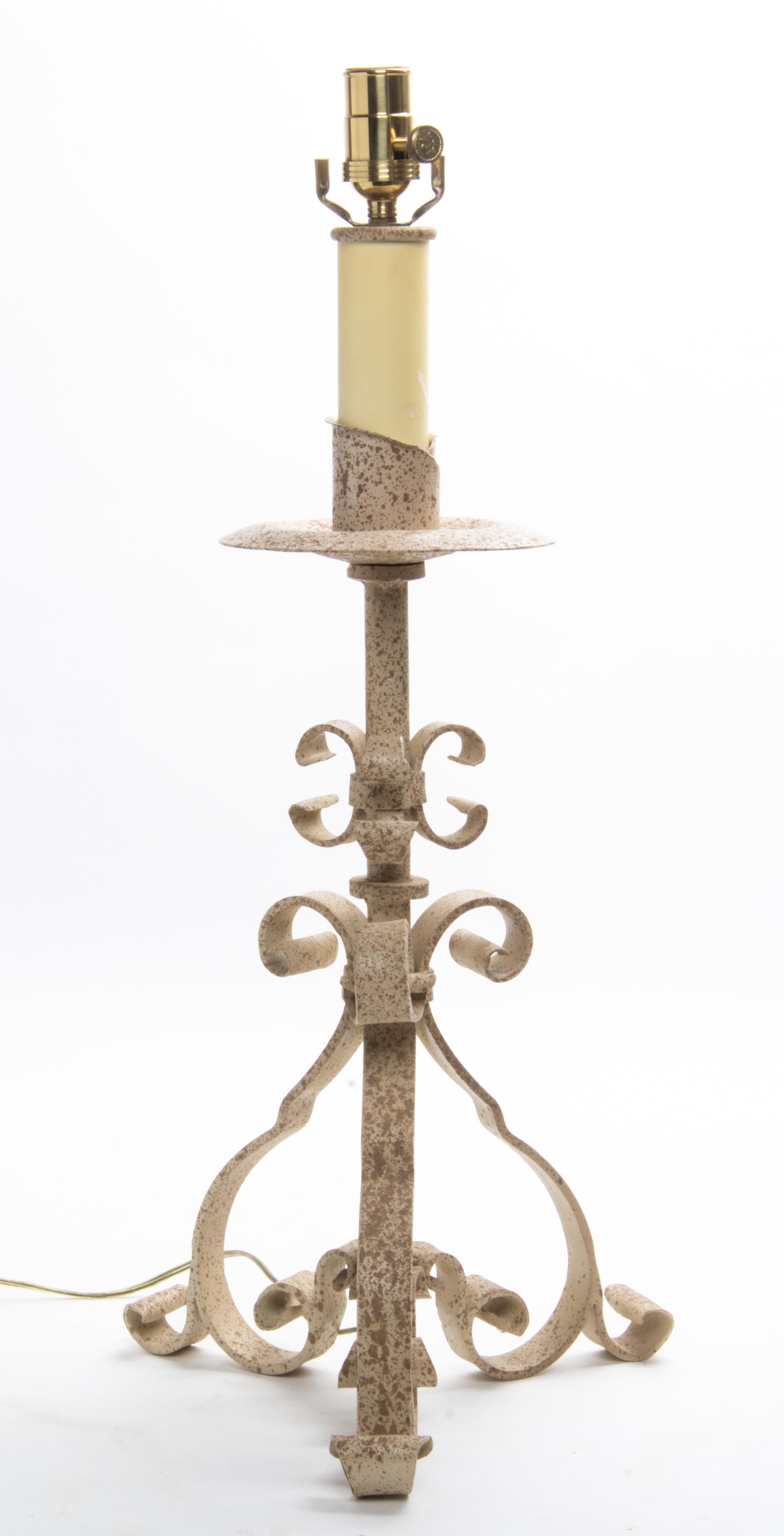 A Painted Wrought Iron Pricket Stick Height 21 1/2 inches. — SECOND HALF 20TH CENTURY