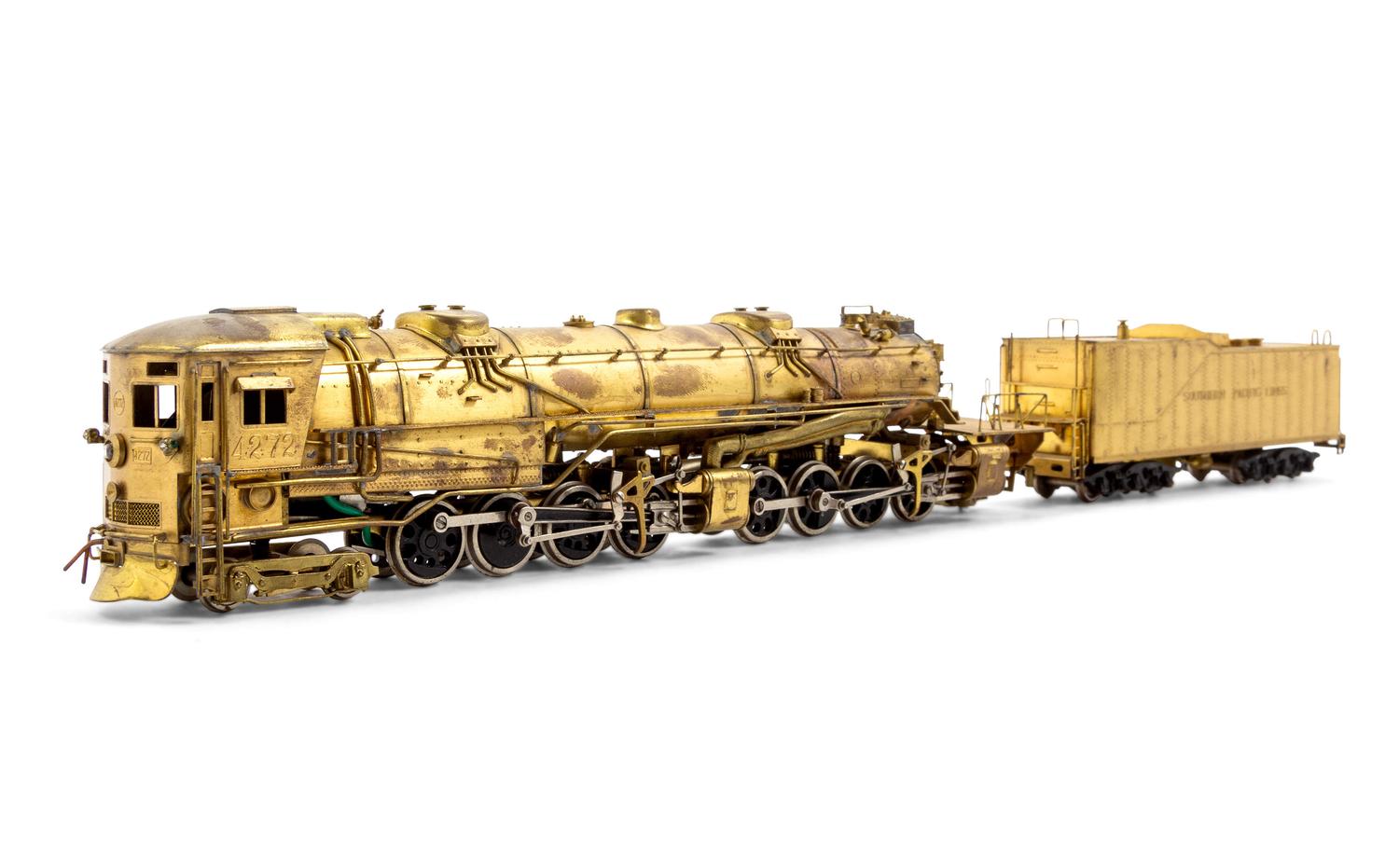 An Akane Brass HO-Gauge Southern Pacific Railway 2-8-8-4 Locomotive and Tender
