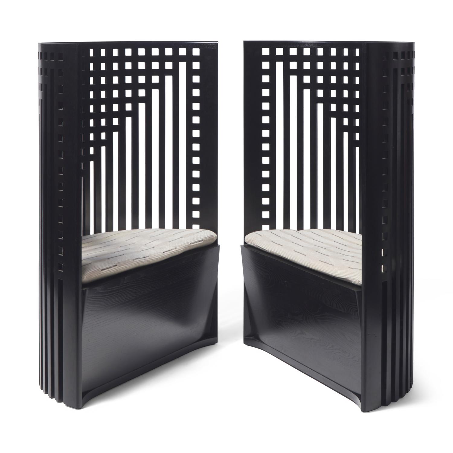 Charles Rennie Mackintosh (Scottish, 1868–1928) — A pair of Willow Chairs for Cassina