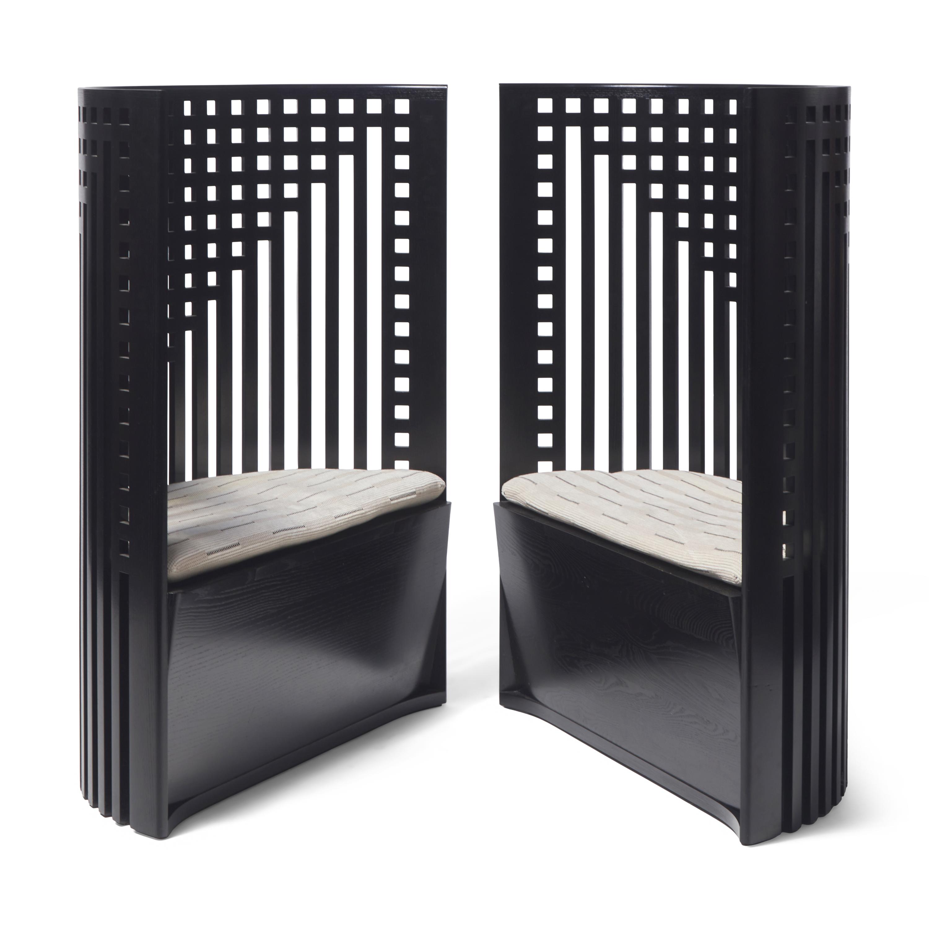 Charles Rennie Mackintosh (Scottish, 1868–1928) — A pair of Willow Chairs for Cassina