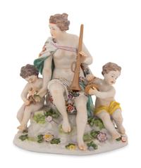 A Continental Porcelain Figural Group