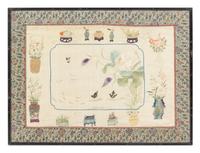 Three Chinese Embroidered Silk Panels — 19TH CENTURY