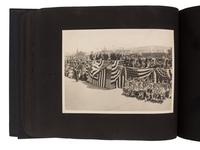 Americana Album containing approx. 350 photographs documenting the journey of the Liberty Bell from Philadelphia to San Francisco for the Panama-Pacific Exposition. 1915.