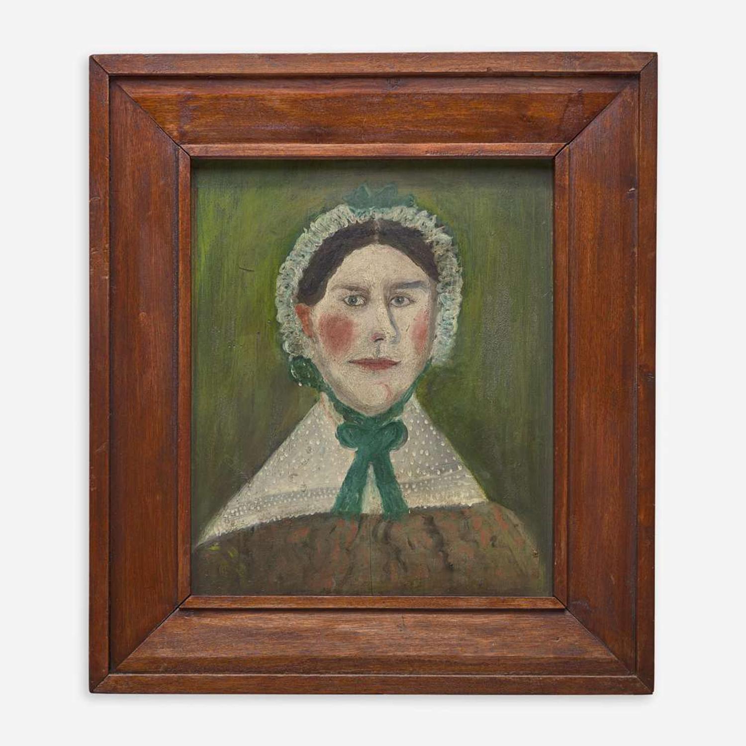 American School 19th century Pair of Portraits: A Lady and a Gentleman