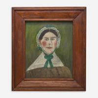 American School 19th century Pair of Portraits: A Lady and a Gentleman