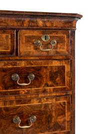 A George III Burl Walnut Chest-on-Chest