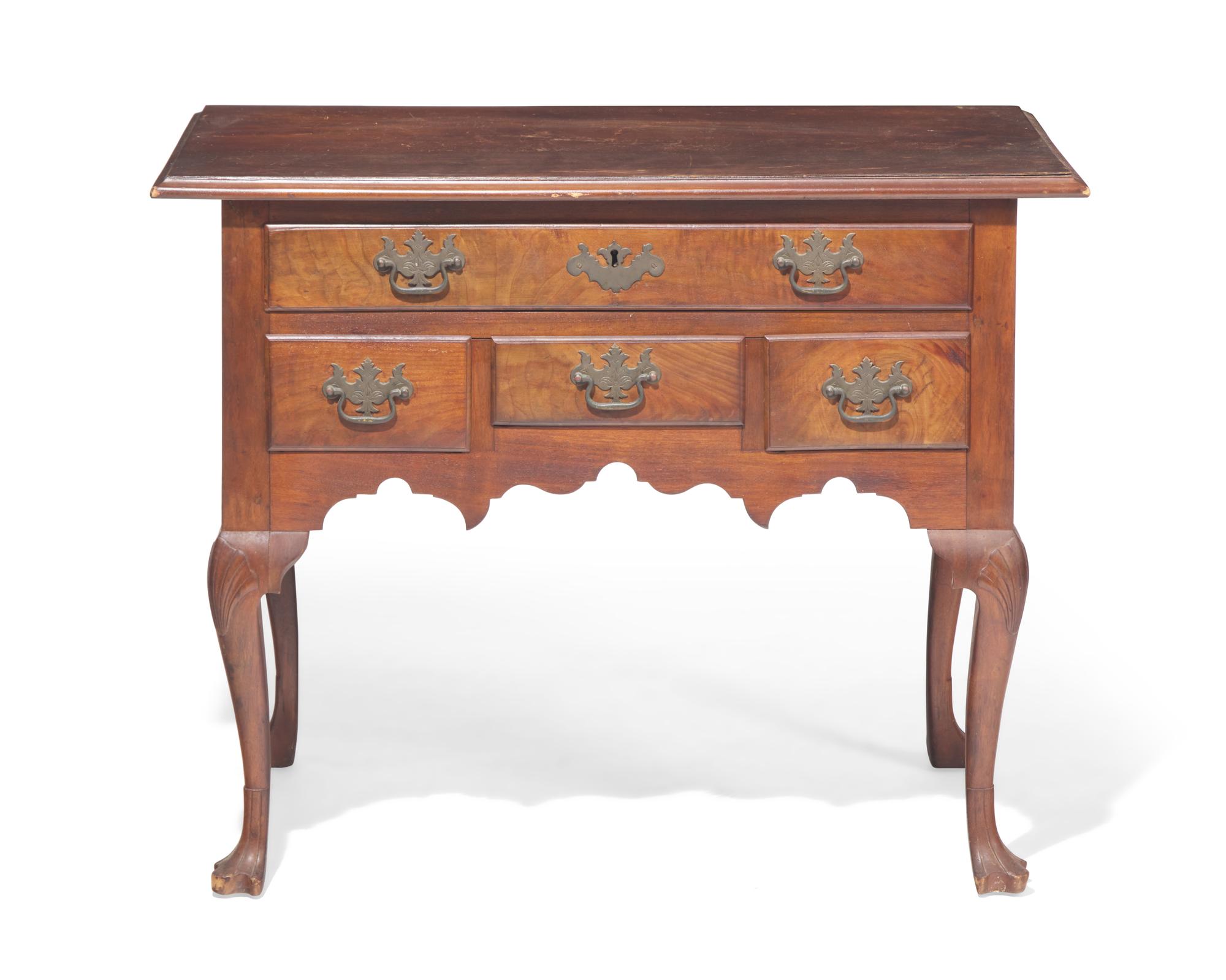 A Queen Anne walnut dressing table, Southeastern Pennsylvania, circa 1760 and later