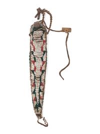 Sioux Beaded Hide Tab Case, with Tweezers