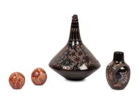 Polychrome Sgraffito Seed Jars