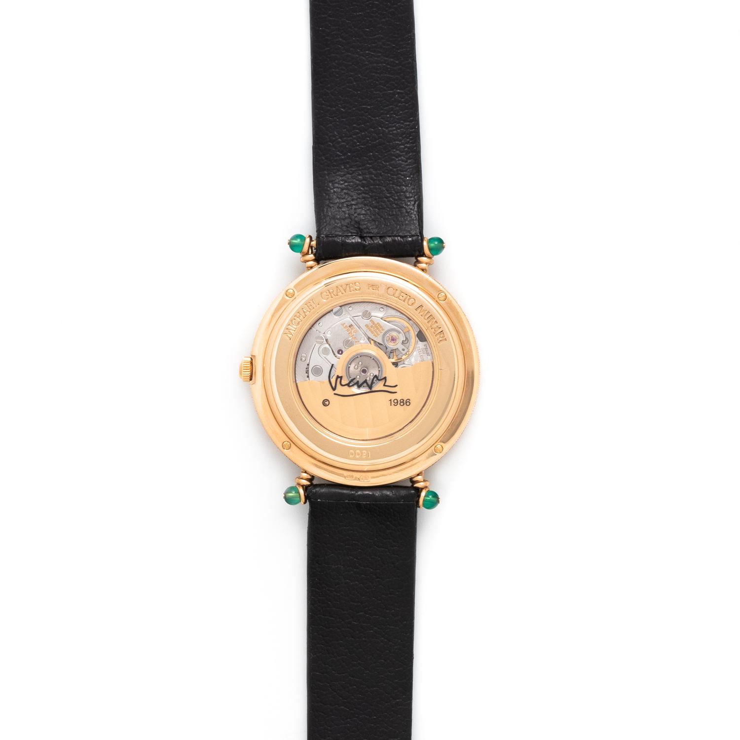 MICHAEL GRAVES FOR CLETO MUNARI, 18K YELLOW GOLD WATCH