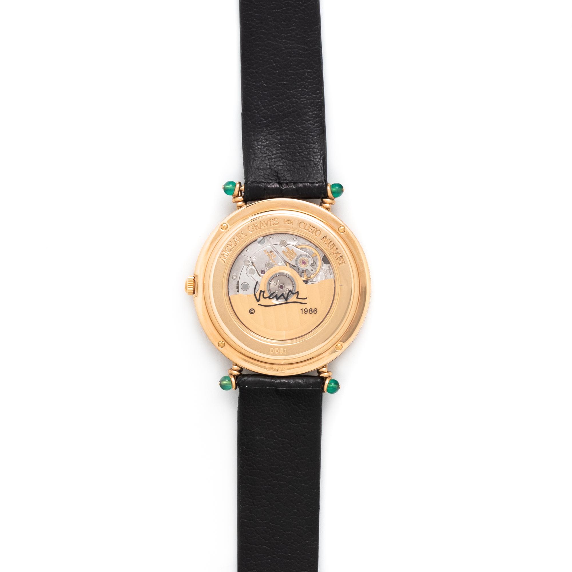 MICHAEL GRAVES FOR CLETO MUNARI, 18K YELLOW GOLD WATCH