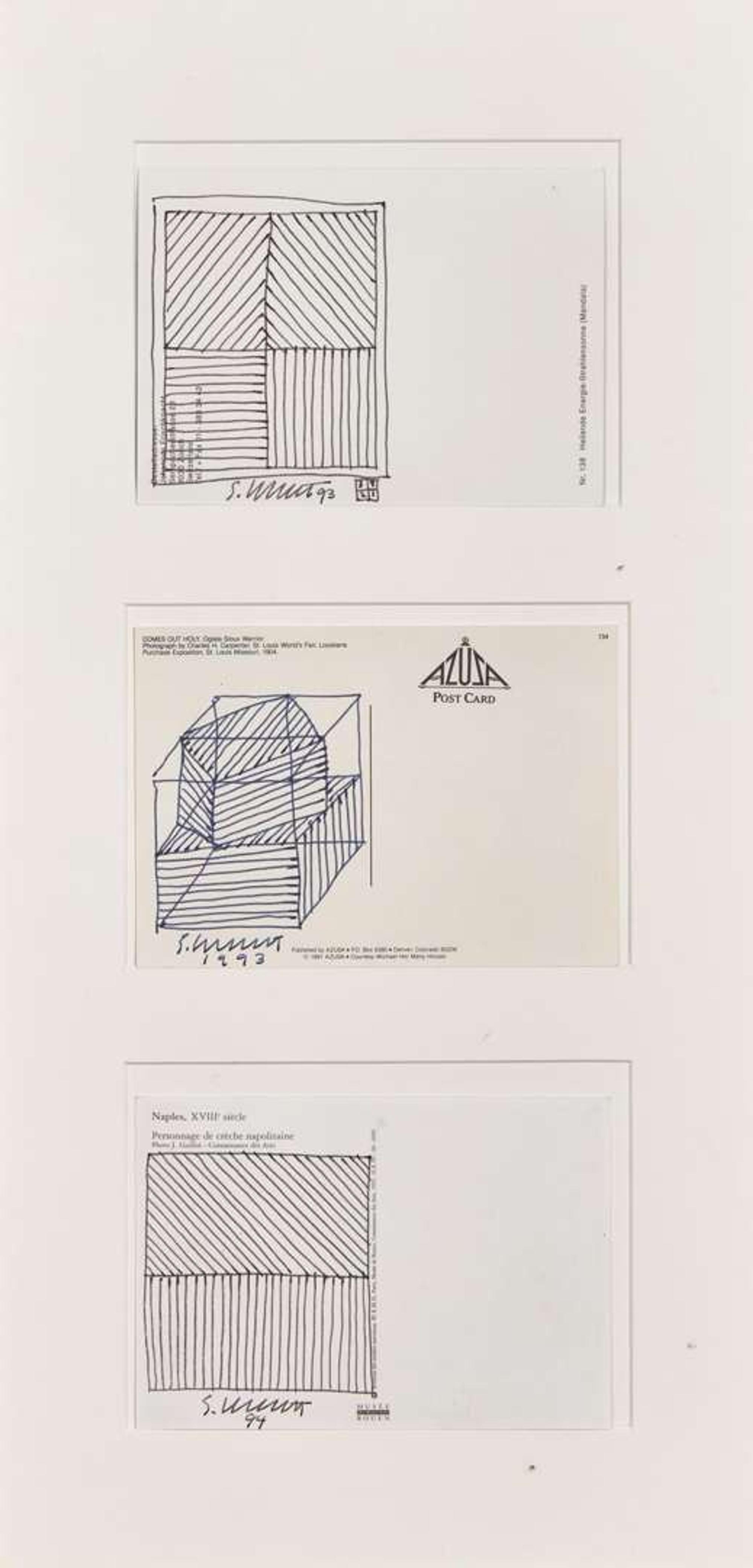 Sol LeWitt (American, 1928-2007) - Three Postcards