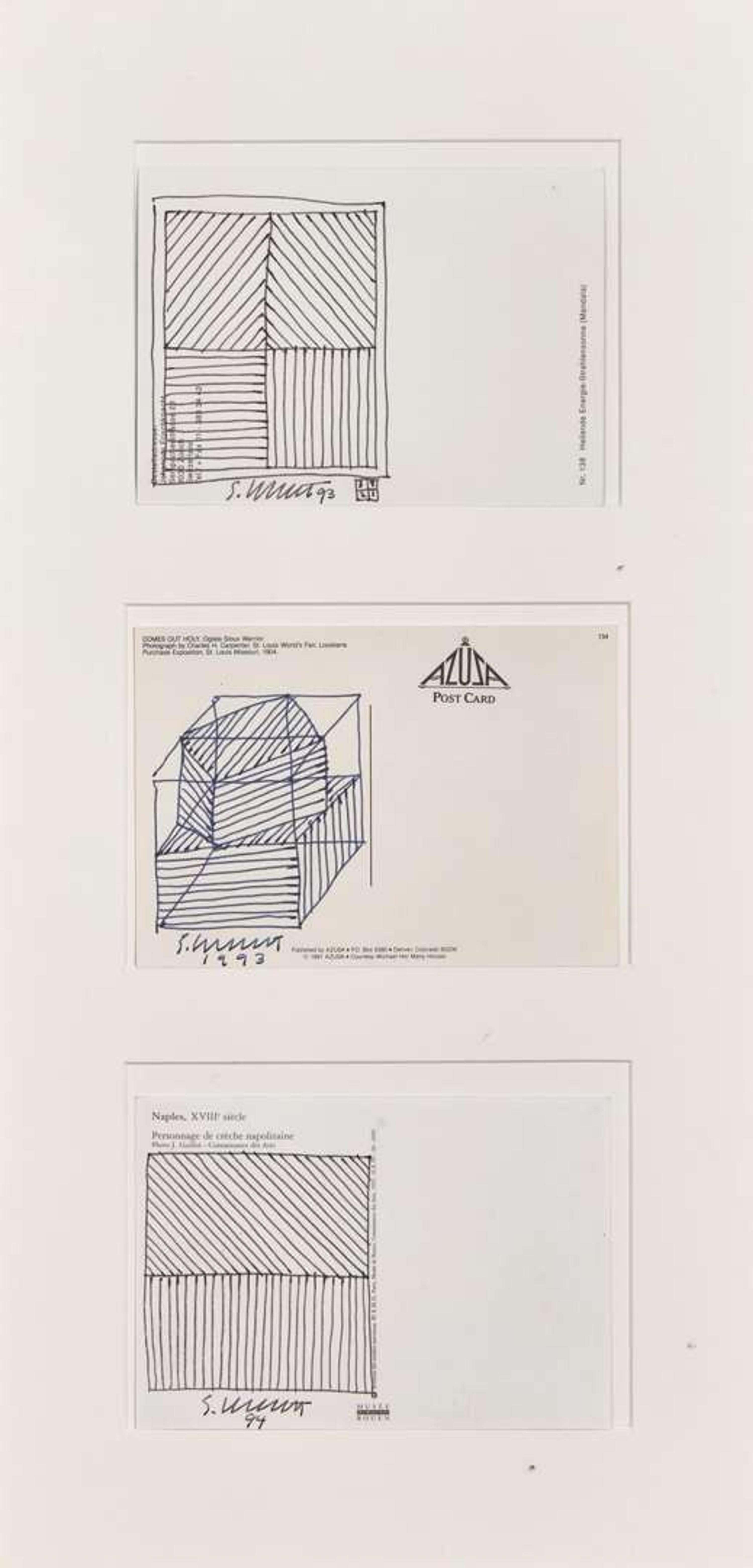 Sol LeWitt (American, 1928-2007) - Three Postcards