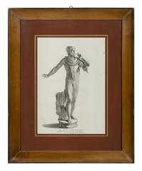 A Set of Four Prints of Antique Statues published by Antonio Maria Zanetti (1706-1778)]. From Delle Antiche Statue Greche e Romane che nell'Antisala della Libreria di San Marco, Venice,1740-1743 sight: 16 x 11 1/4 inches. framed: 25 3/4 x 21 inches.