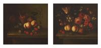 Mixed Fruits and Flowers (a pair of paintings)