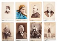 [EARLY PHOTOGRAPHY]. MORA, José María (1847-1926), photographer. Extensive collection of over 220 CDVs and cabinet cards of politicians, abolitionists, performers, and other notable personalities, incl. a self-portrait of Mora.