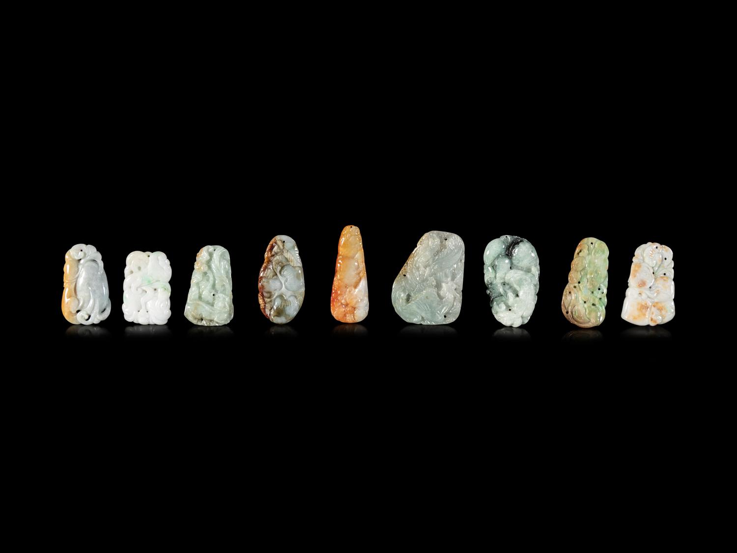 Twenty Chinese Jadeite Pendants