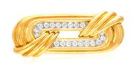 An 18 Karat Yellow Gold, Platinum and Diamond Brooch, Chaavae, 14.20 dwts.