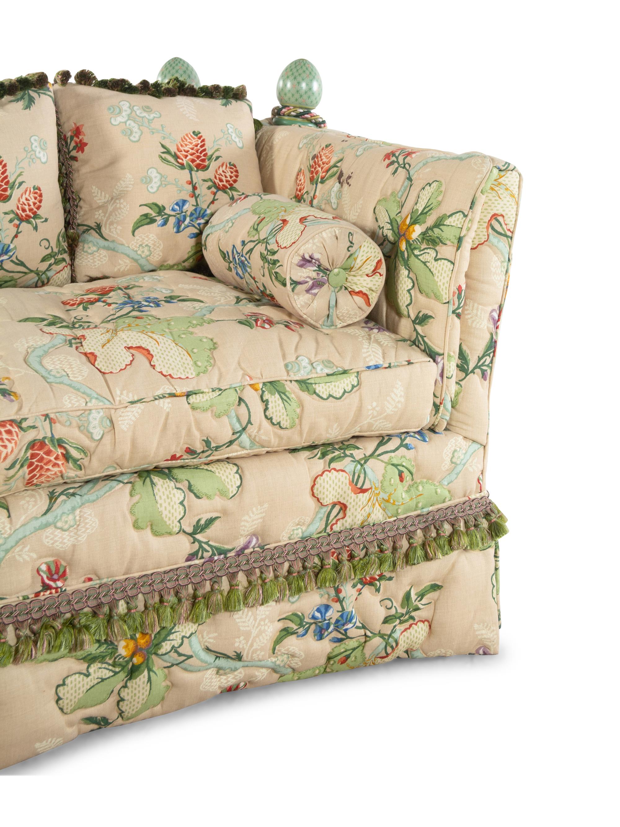A Chintz-Upholstered Knole Sofa
