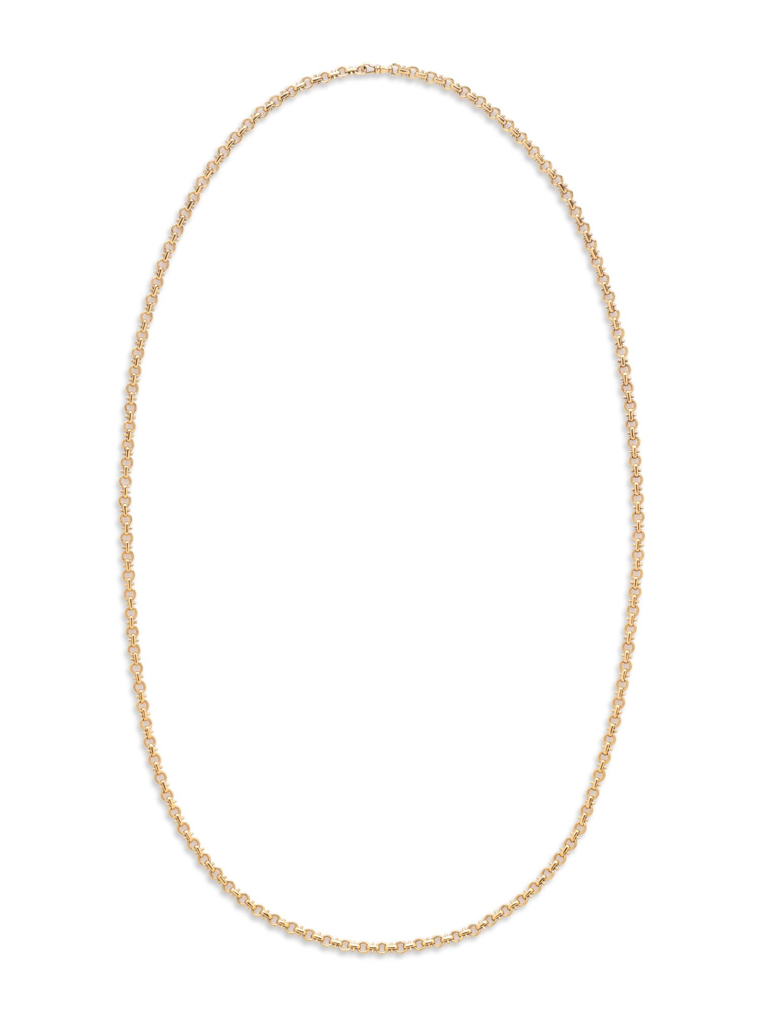 VAN CLEEF & ARPELS, YELLOW GOLD LONGCHAIN NECKLACE