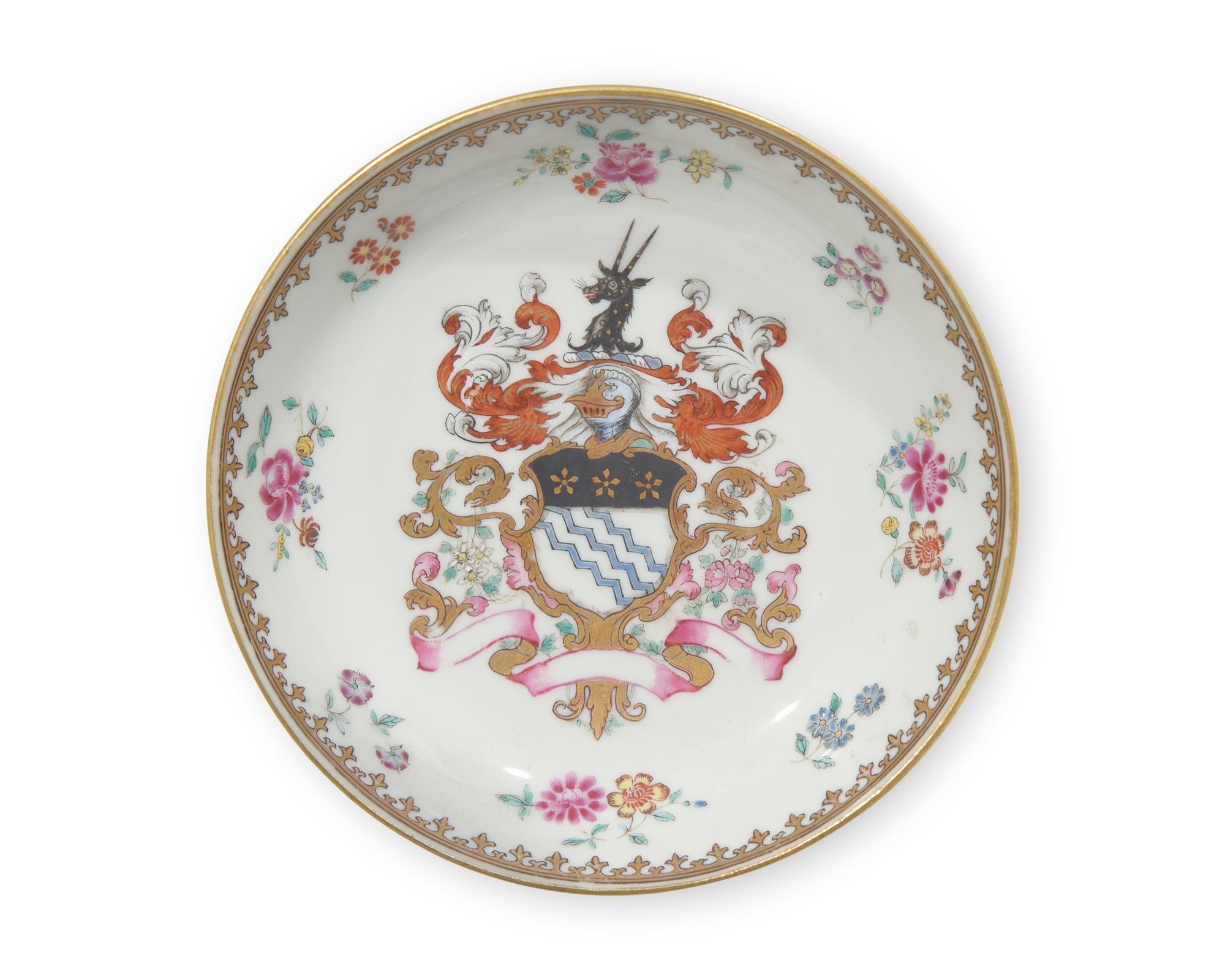 A group of seven Chinese Export porcelain tablewares made for the Danish & Scandinavian Market, circa 1750