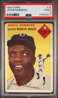 A 1954 Topps Jackie Robinson Baseball Card (PSA 2 GOOD)