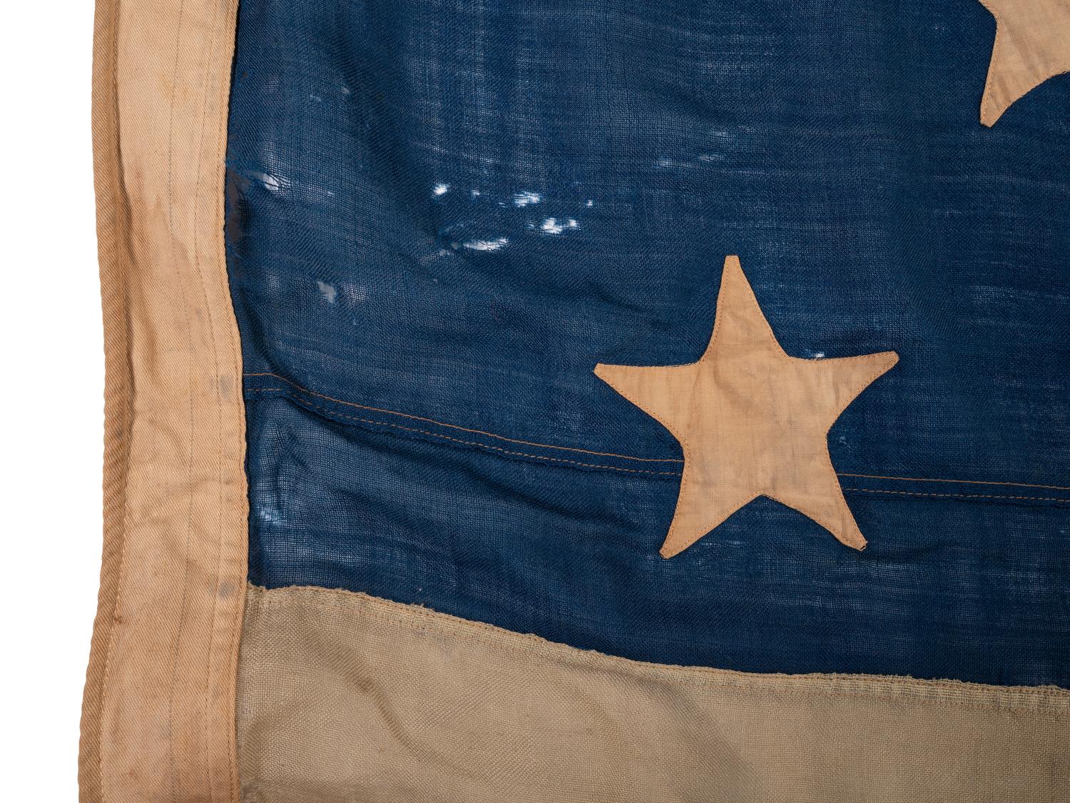 [FLAGS]. 18-star American flag. Ca 1876-1890s.