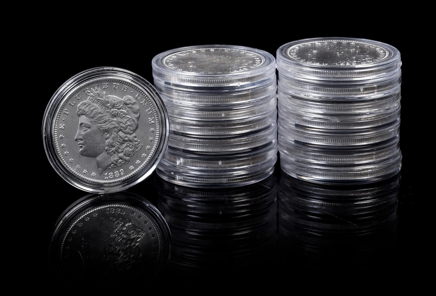 A Collection of 15 United States Morgan Silver Dollars