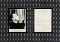 Maugham, W. Somerset (1874-1965). Typed letter signed ("W.S. Maugham") to Robert Cullinane, St. Jean Cap Ferrat, 2 May 1965.