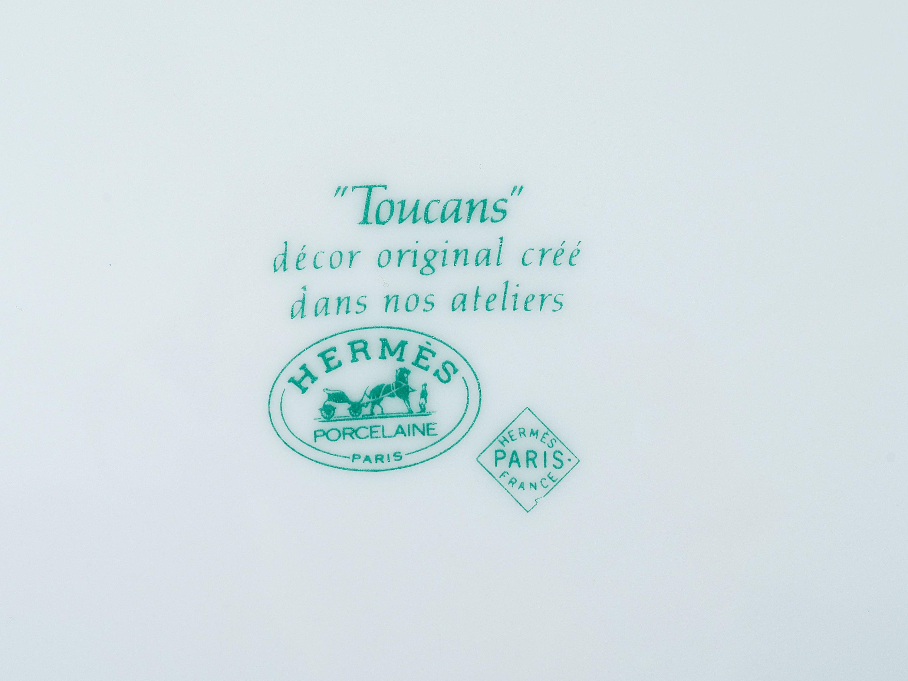 A Hermes "Toucans" Porcelain Dinner Service
