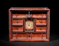 A Chinese Lacquered Wood Medicine Chest, Yaoxiang
