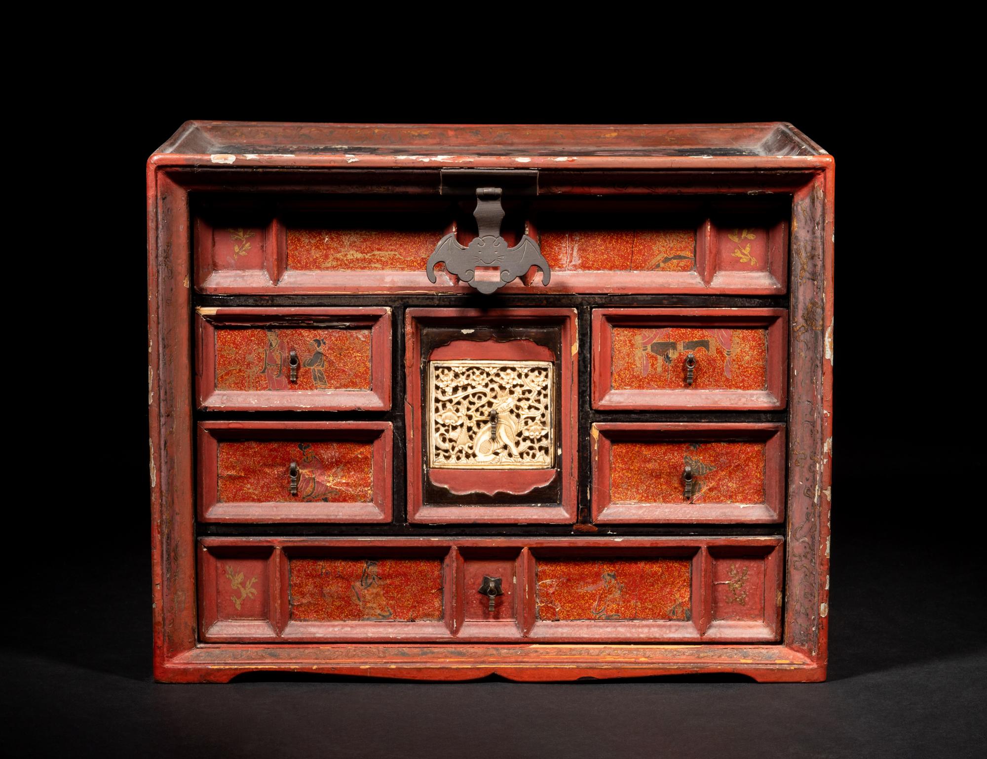 A Chinese Lacquered Wood Medicine Chest, Yaoxiang