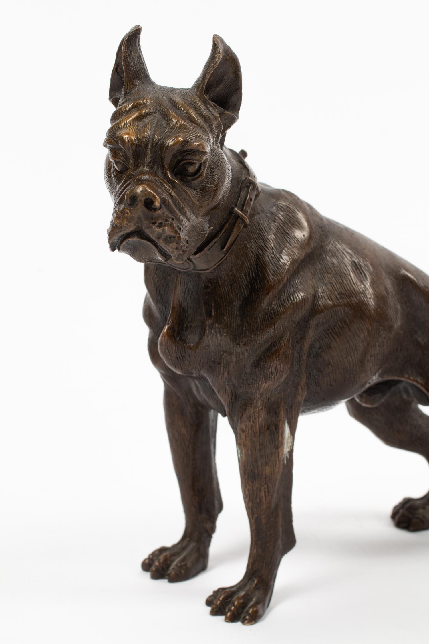 Three Austrian Cold Painted Bronze Dogs
