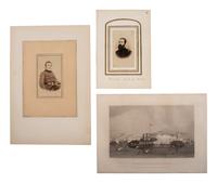 [CIVIL WAR]. A group of 8 items, including portraits of Admirals Andrew Hull Foote, David G. Farrugut, and David Dixon Porter, comprising: