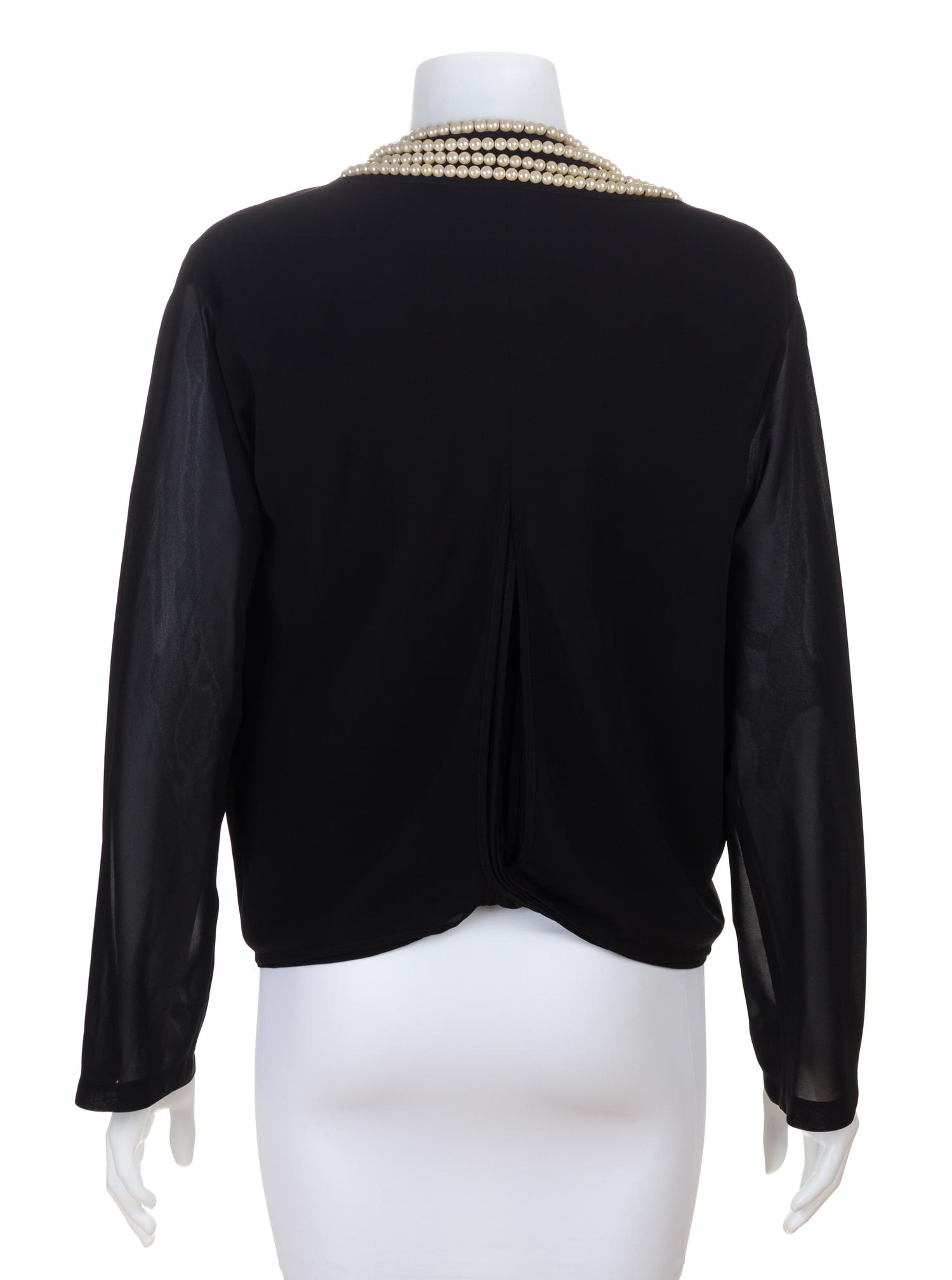 A Junya Wantanabe Black Layered Blouse, Size medium.